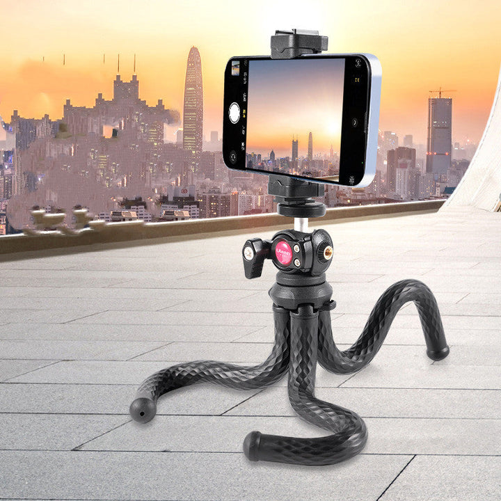 Discover the Ultimate Filming Companion: Black Octopus Mobile Phone Clip Gimbal Tripod Set