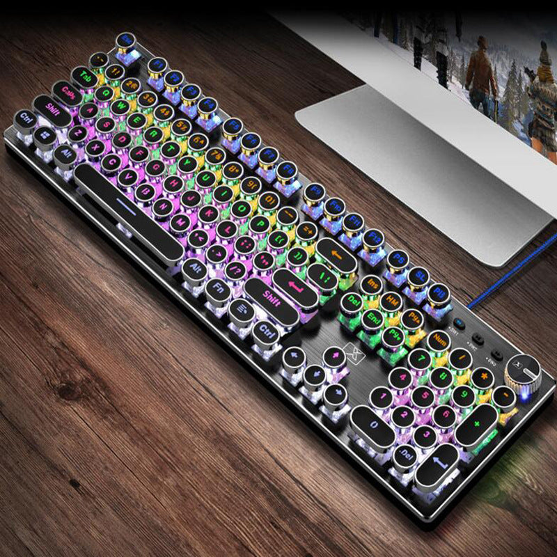 104-Key Mechanical LED Gaming Keyboard with Switches
