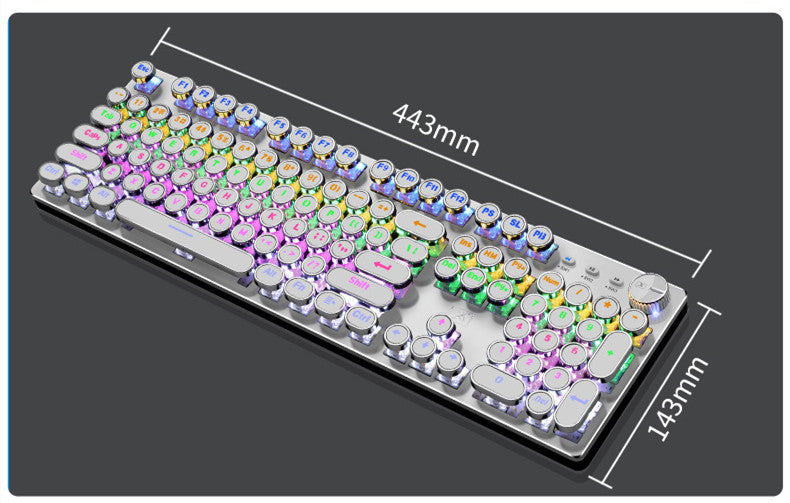 104-Key Mechanical LED Gaming Keyboard with Switches