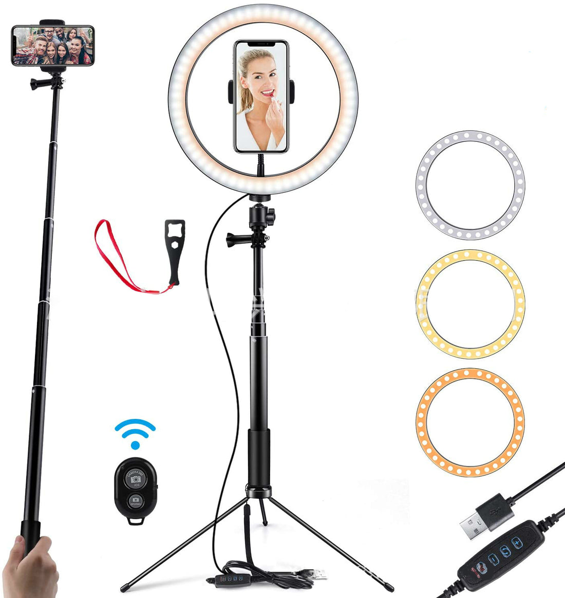 Apple Compatible 10” Dimmable LED Ring Light Tripod