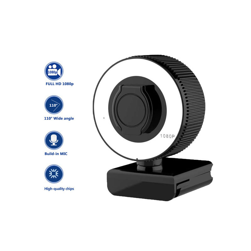 1080p 2K HD Autofocus Webcam with Microphone and Cover