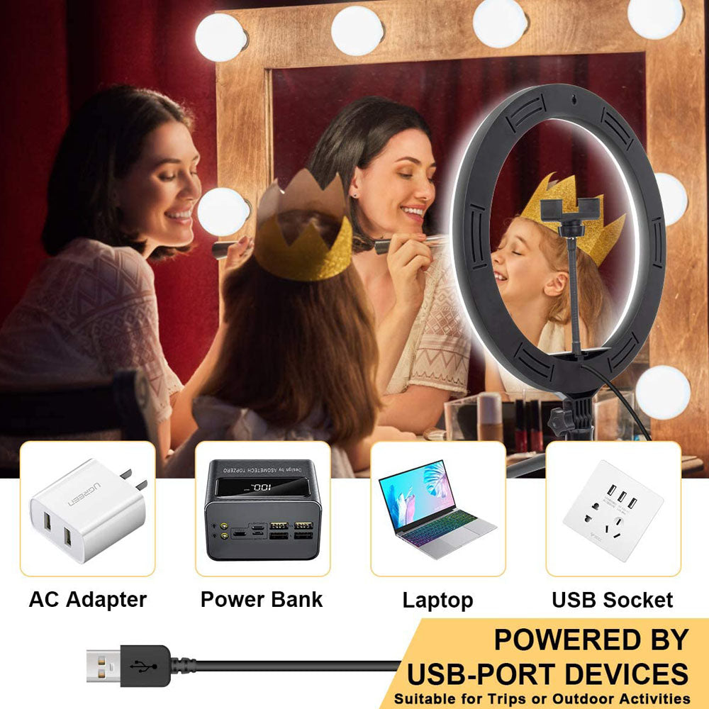 Apple Dimmable USB LED Ring Light Tripod