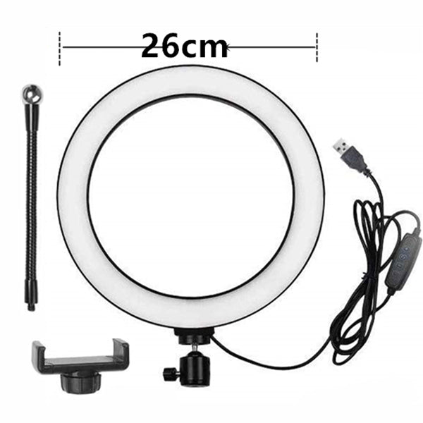 Apple Compatible Aluminum Ring Light Tripod with Remote