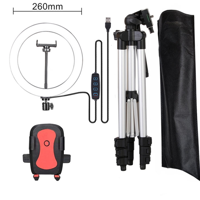 Apple Compatible Aluminum Ring Light Tripod with Remote