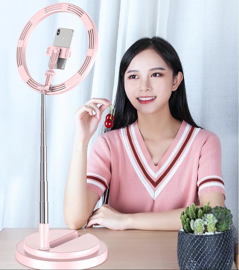 10-Inch Dimmable LED Selfie Ring Light with Tripod for YouTube, Vlog, and Live Streaming