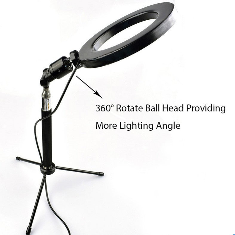 Apple Compatible LED Ring Light with Tripod