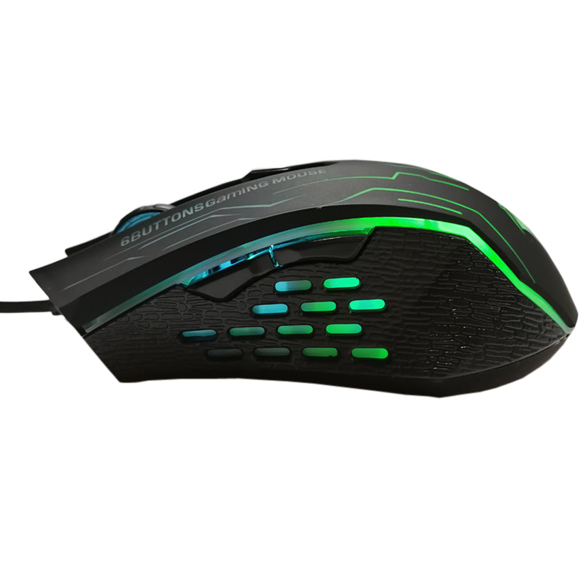 FORKA Silent Click Wired Gaming Mouse – 6 Buttons, 3200DPI