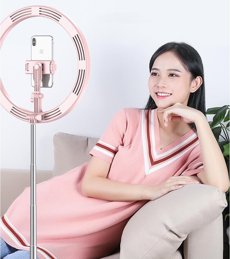 10-Inch Dimmable LED Selfie Ring Light with Tripod for YouTube, Vlog, and Live Streaming