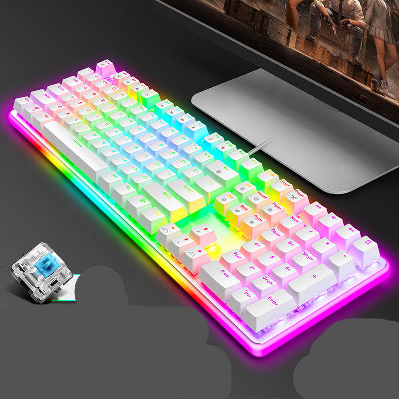 Black green tea red axis 108-key desktop gaming keyboard