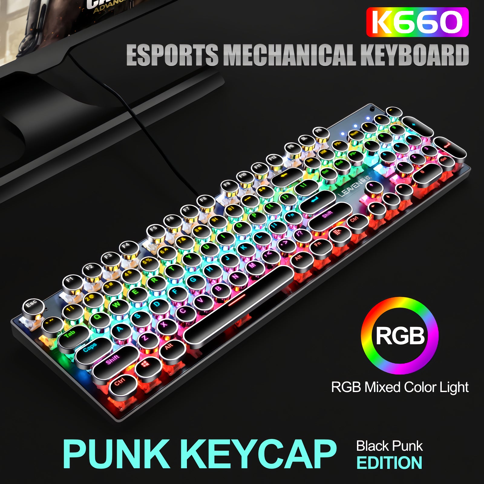 104-Key Green Axis Wired Gaming & Office Keyboard
