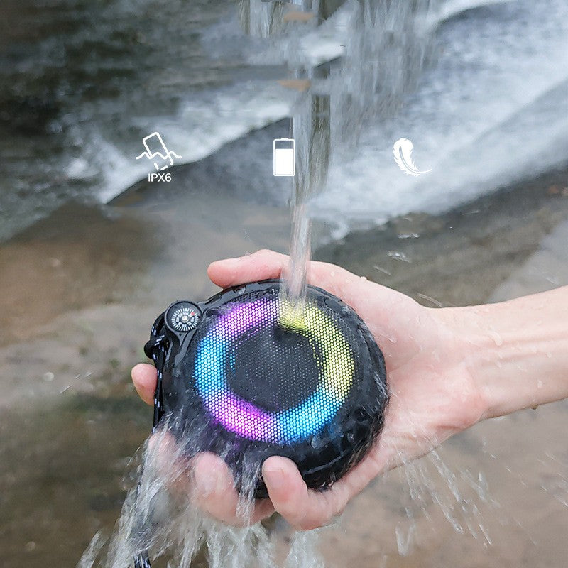 Portable Outdoor Bluetooth Speaker with Subwoofer and Card Slot