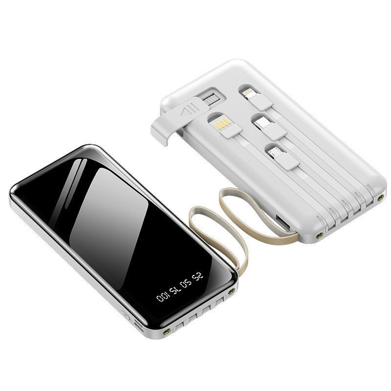 Ultra-fast Charging Portable Power Bank With Built-in Cable