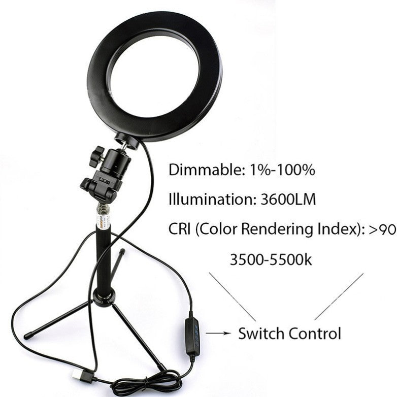Apple Compatible LED Ring Light with Tripod