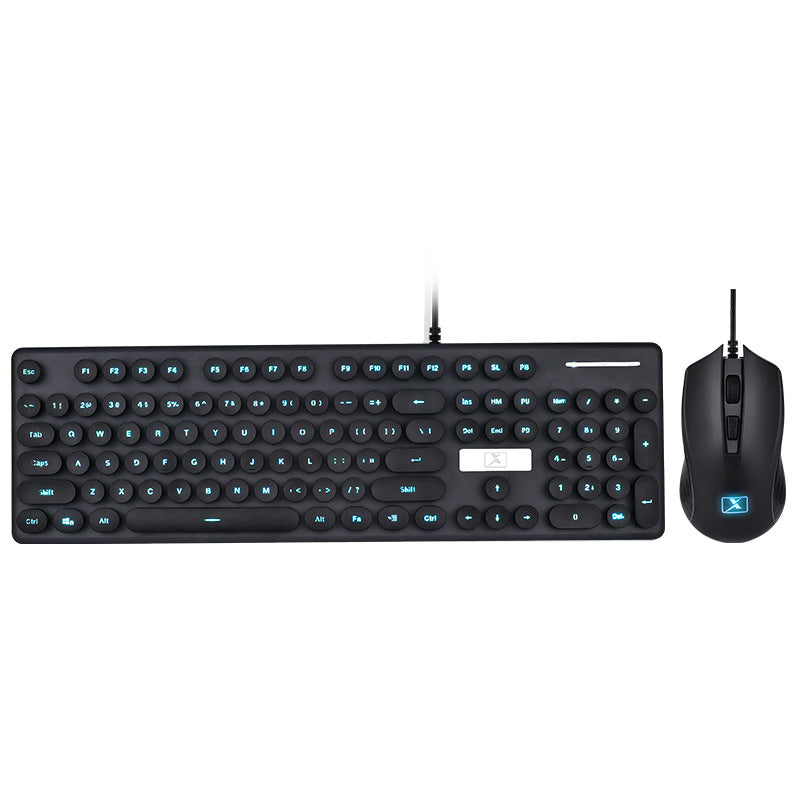 Steampunk Retro Gaming Keyboard & Mouse Set