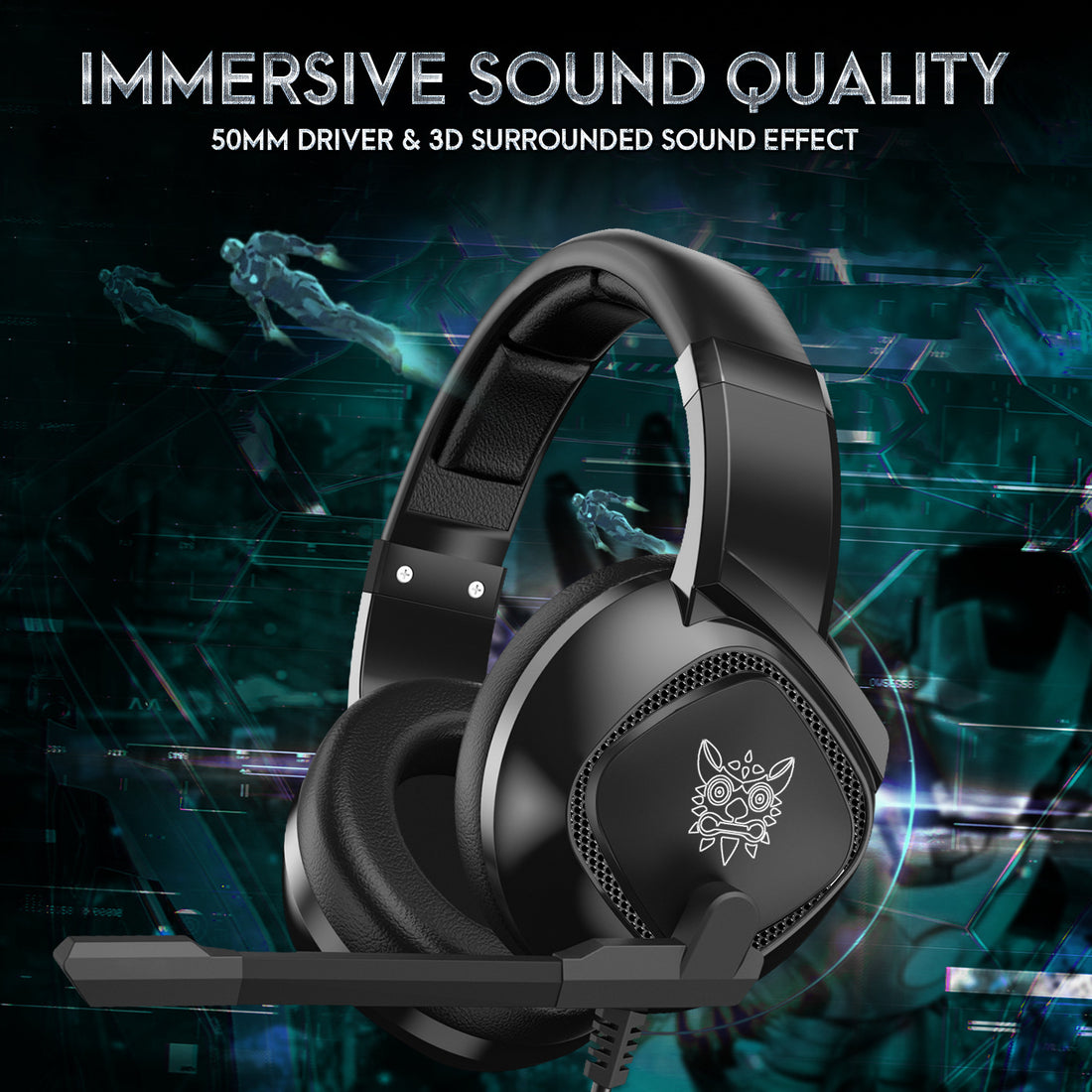 RGB Over-Ear Gaming Headset for Xbox & PS4 with Mic