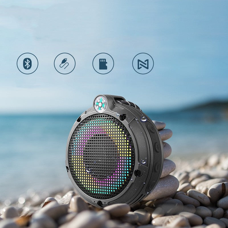 Portable Outdoor Bluetooth Speaker with Subwoofer and Card Slot