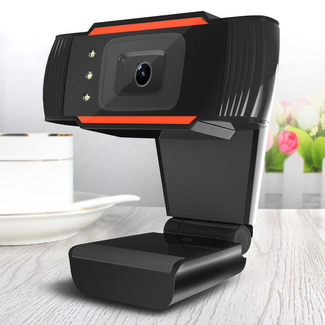USB HD Webcam with Adjustable LED Fill Light