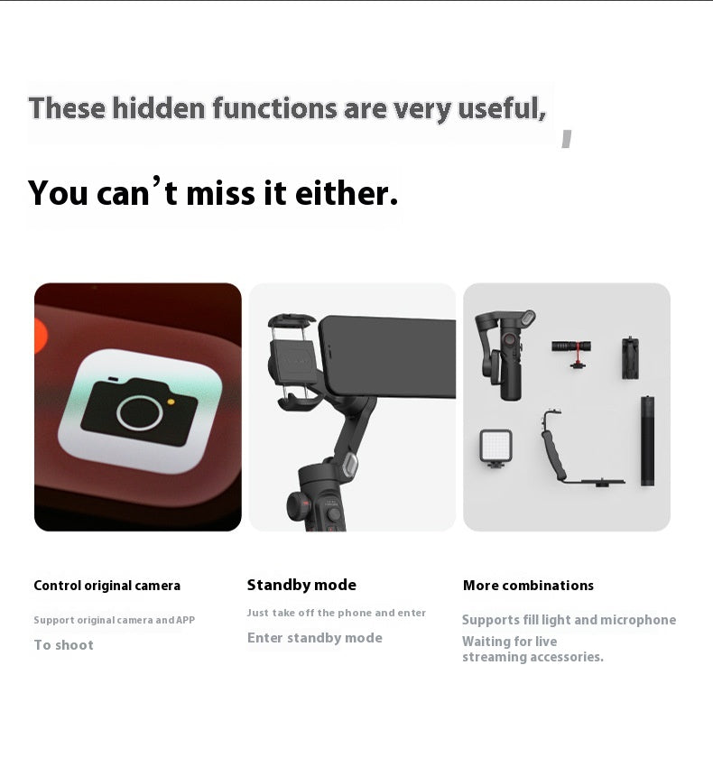 3-Axis Handheld Mobile Phone Stabilizer Tripod