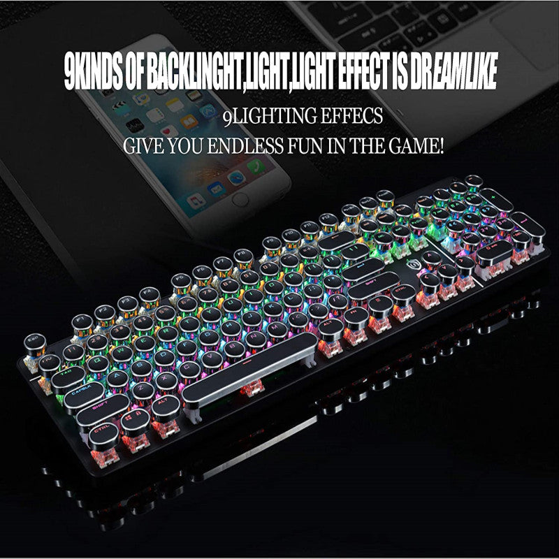 104-Key Green Axis Wired Gaming & Office Keyboard
