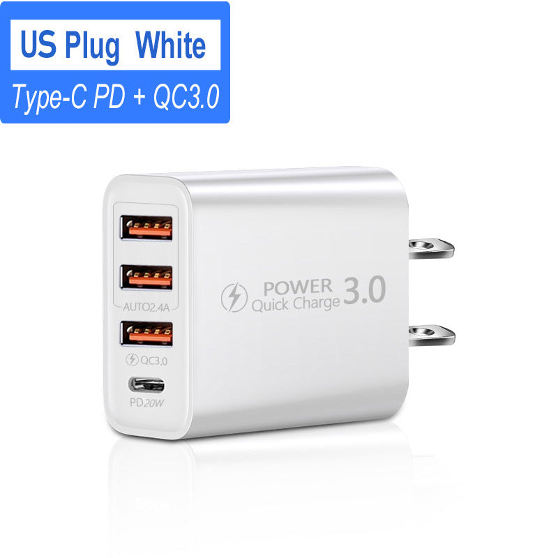Travel Charger – 3USB Type-C PD Adapter (US & EU)