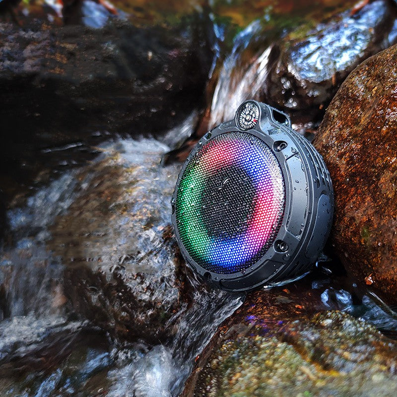 Portable Outdoor Bluetooth Speaker with Subwoofer and Card Slot