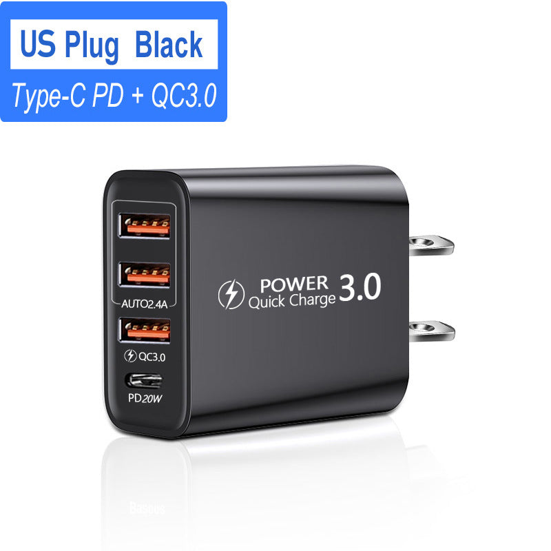 Travel Charger – 3USB Type-C PD Adapter (US & EU)